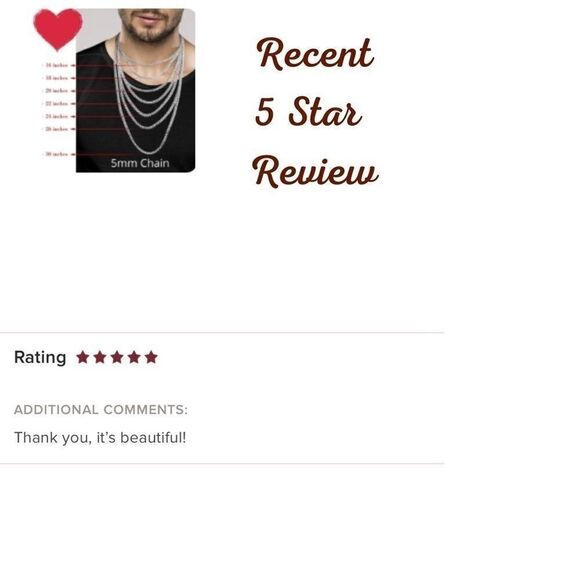 Men's Solid Sterling Silver Cuban Link Chain
See description - Picture 6 of 6